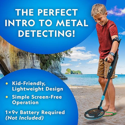 National Geographic Metal Detector Starter Kit | 7.4" Waterproof Metal Detector Coil, Lightweight | Science Set for Kids Age 8+