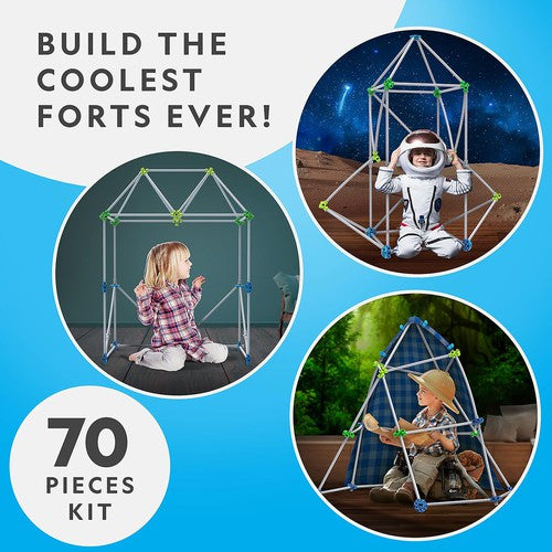 National Geographic Epic Forts Building Kit | 70 pcs Indoor Construction Set for Kids Age 4+