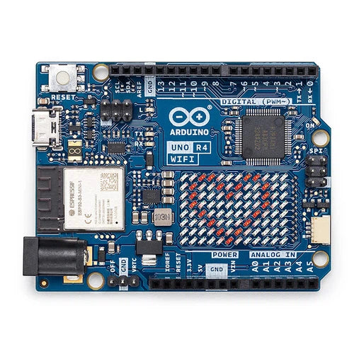 Arduino UNO R4 WiFi ABX00087 | مجموعة شاملة مع قوة معالجة معززة تدعم تقنية WiFi/Bluetooth