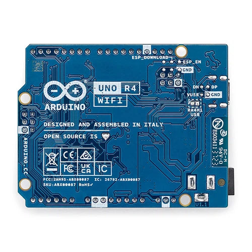 Arduino UNO R4 WiFi ABX00087 | مجموعة شاملة مع قوة معالجة معززة تدعم تقنية WiFi/Bluetooth