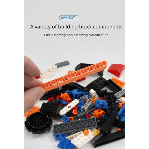 AIMUBOT - Building Blocks, App Program, Remotely Controlled Robot | Lego-Like DIY Technology/Engineering Set for Kids Age 8+