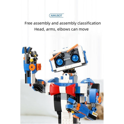 AIMUBOT - Building Blocks, App Program, Remotely Controlled Robot | Lego-Like DIY Technology/Engineering Set for Kids Age 8+