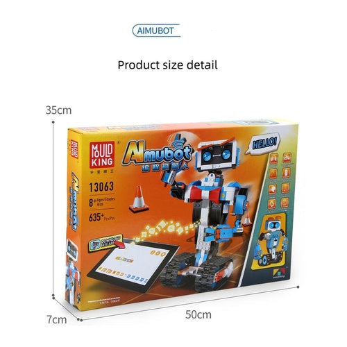 AIMUBOT - Building Blocks, App Program, Remotely Controlled Robot | Lego-Like DIY Technology/Engineering Set for Kids Age 8+