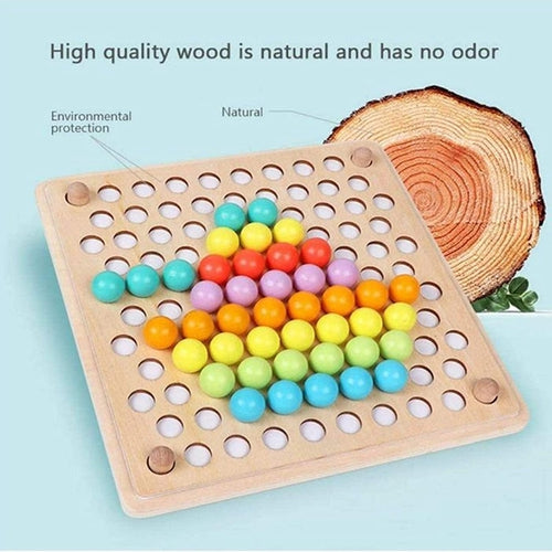 Beads Puzzle Board for Hands Brain Training | Fine Motor Skills Montessori set for Kids 3+