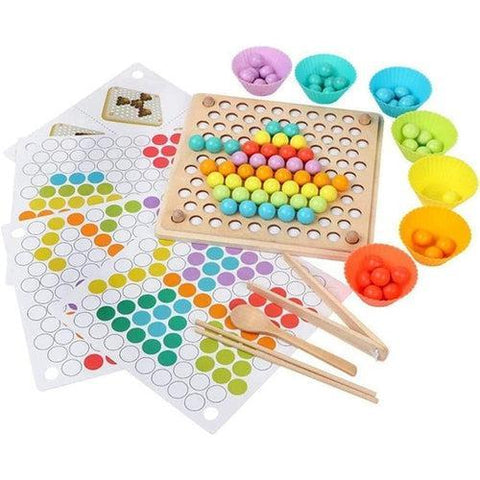 Beads Puzzle Board for Hands Brain Training Fine Motor Skills