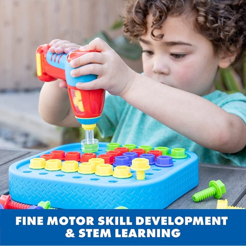 Bolt-It Bucket ™ - Design & Drill® | تم تعيين الإنشاءات بواسطة Education Insights US للأطفال من سن 3 سنوات فما فوق