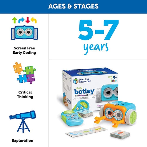 Botley the Coding Robot | 45 pieces Coding Robot by Learning Resources US | Age 5+