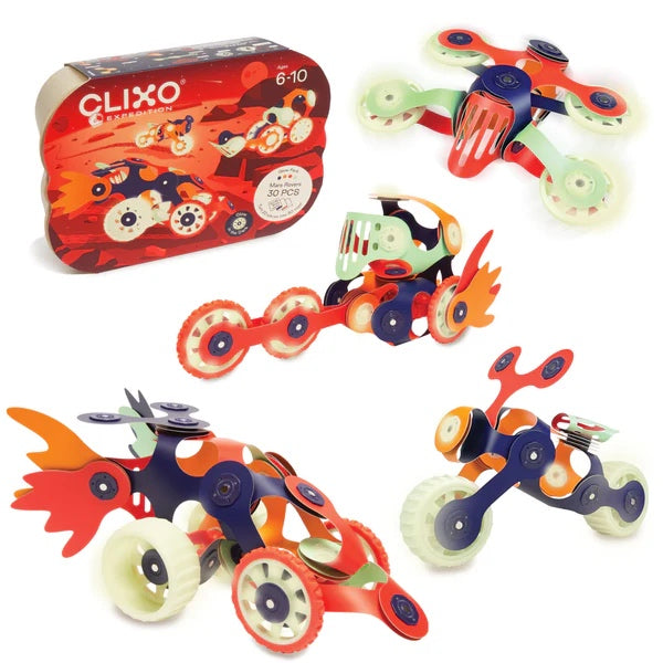 Clixo Mars Rovers Pack – 30 pcs Magnetic Building Set for kids Age 5+