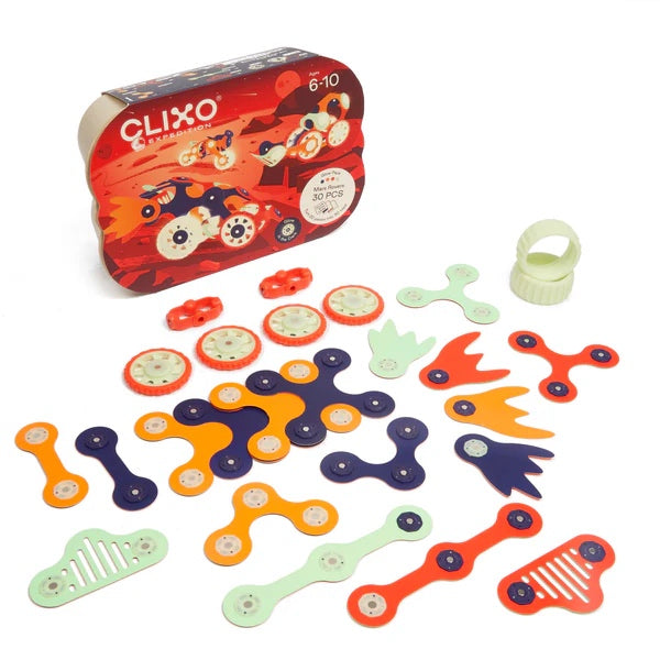 Clixo Mars Rovers Pack – 30 pcs Magnetic Building Set for kids Age 5+