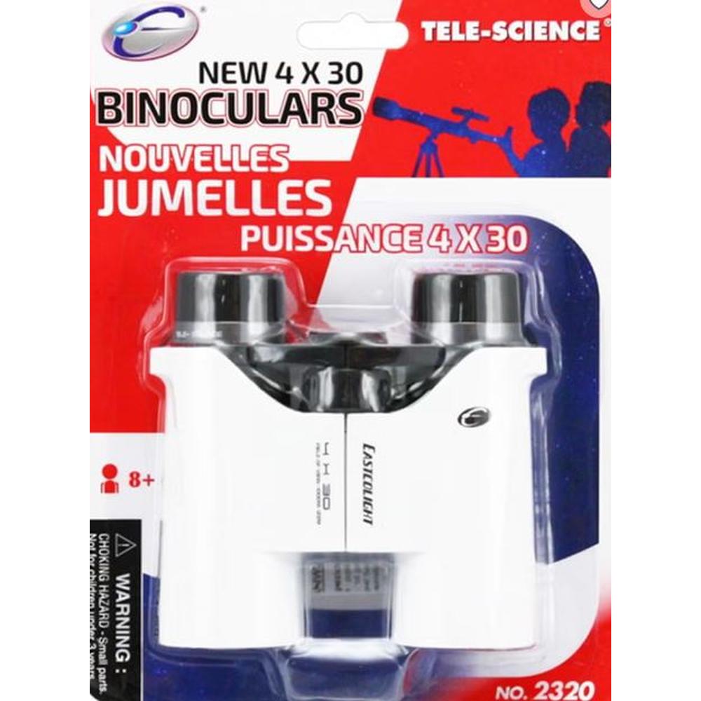 Power Binoculars (White) - Lens / Magnification 4 X 30 | Science Set by Eastcolight for Kids Ages 8+