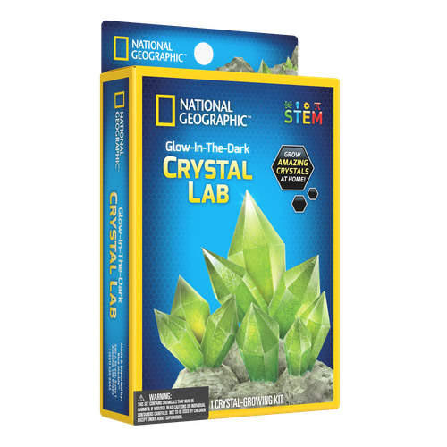 Carded GLOW-IN-THE-DARK Crystal Lab | Science Kit by National Geographic for Kids Age 8+