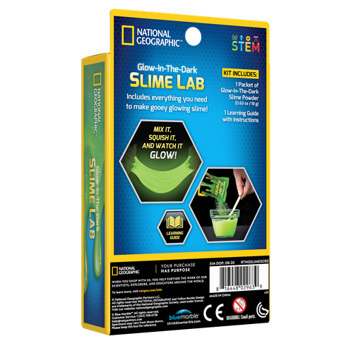 Carded GLOW-IN-THE-DARK Slime Lab | Science Kit by National Geographic for Kids Age 8+