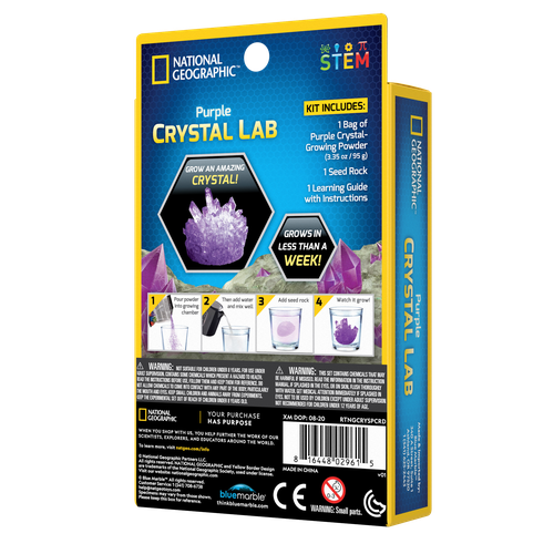 Carded Purple Crystal Lab | Science Kit by National Geographic for Kids Age 8+