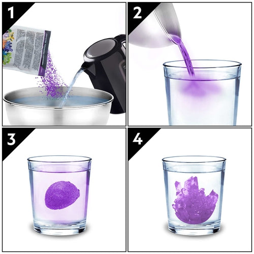 Carded Purple Crystal Lab | Science Kit by National Geographic for Kids Age 8+