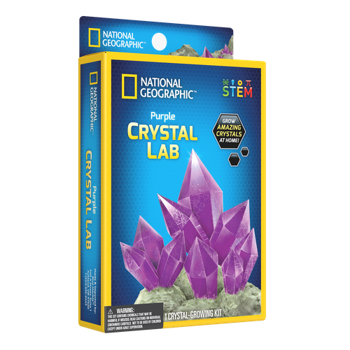 Carded Purple Crystal Lab | مجموعة العلوم من ناشيونال جيوغرافيك للأطفال من سن 8+