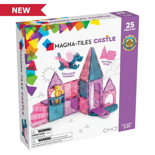 Magna-Tiles Castle 25-Piece Set - 242025CA | Educational Construction Set for Kids Age 3+