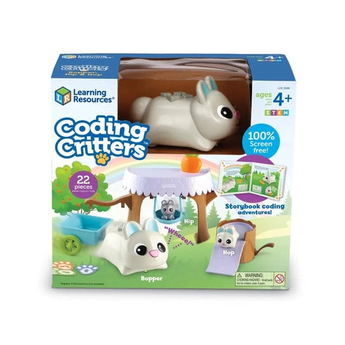 Coding Critters® Bopper, Hip & Hop | 22 pieces Coding Robot by Learning Resources US | Age 4+