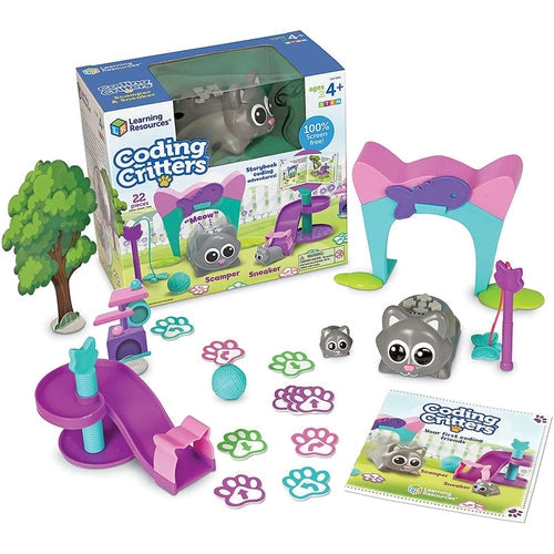 Coding Critters® Scamper & Sneaker | 22 pieces Coding Robot by Learning Resources US | Age 4+