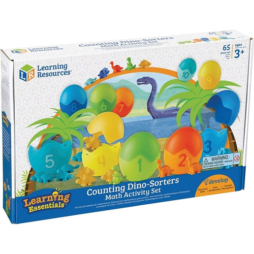 Counting Dino Sorters | Math Set of 60 Colored Dinosaurs by Learning Resources US | Age 3+