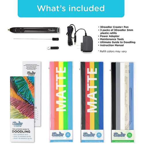 Create+ 3D Printing Pen | Essential Art & Craft Set by 3Doodler US for Kids Age 14+