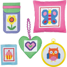 Load image into Gallery viewer, Cross Stitch Case | 5 exciting projects | Art &amp; Craft set by Galt UK | Ages 7+
