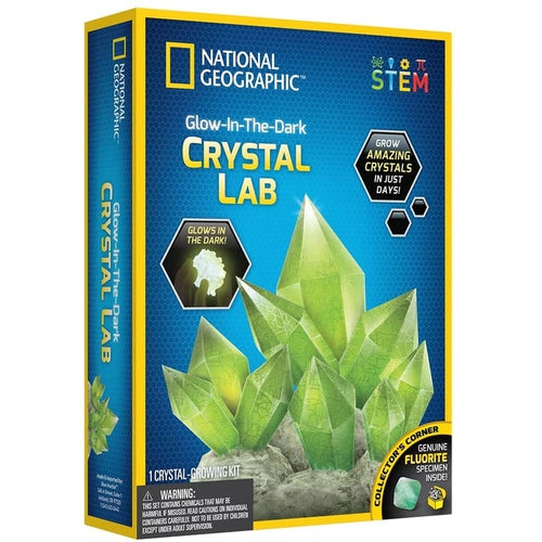 Crystal Growing Lab, Glow in The Dark | Multicolor by National Geographic | Age 8+
