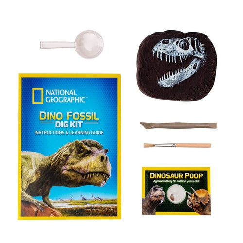 Dinosaur Dig KIT | Genuine Dinosaurs Fossils Science Set by National Geographic | Age 8+