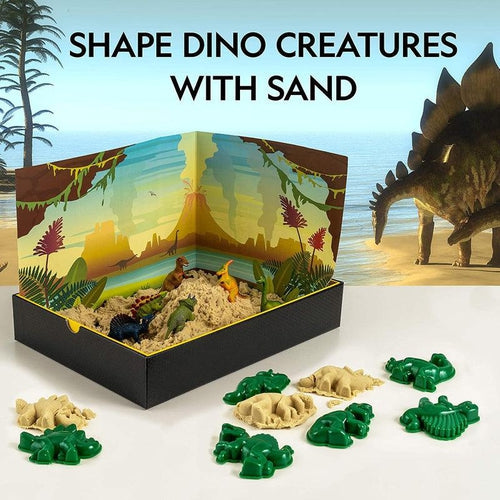 Dinosaur Play Sand, A Kinetic Sensory Sand Activity Kit | Science Set by National Geographic | Age 3+