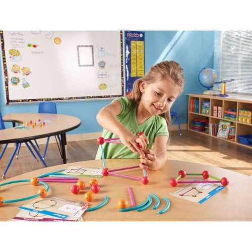 Dive into Shapes!™ A "Sea" and Build Geometry Set | 129 Pieces by Learning Resources US | Age 6+