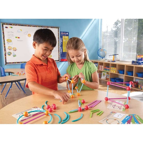 Dive into Shapes!™ A "Sea" and Build Geometry Set | 129 Pieces by Learning Resources US | Age 6+