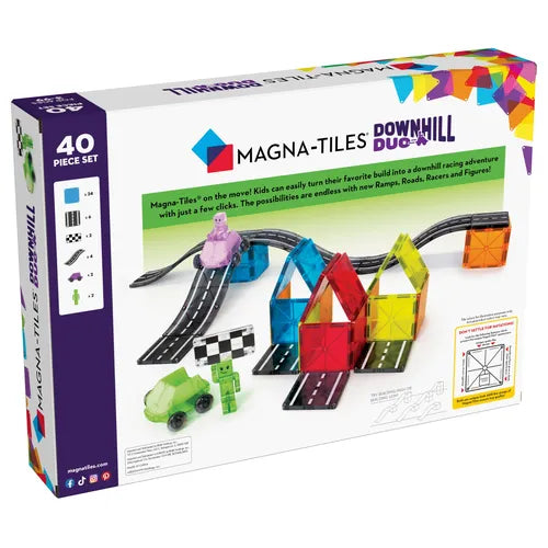 Magna-Tiles Downhill Duo 40-Piece Set - 23840 | Construction Set for Kids Age 3+