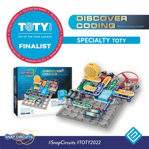 Elenco Snap Circuits® Discover Coding - Graphical/Blockly coding over Bluetooth | SCD303 educational set for future engineers Age 8+