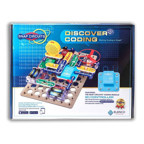 Elenco Snap Circuits® Discover Coding - Graphical/Blockly coding over Bluetooth | SCD303 educational set for future engineers Age 8+