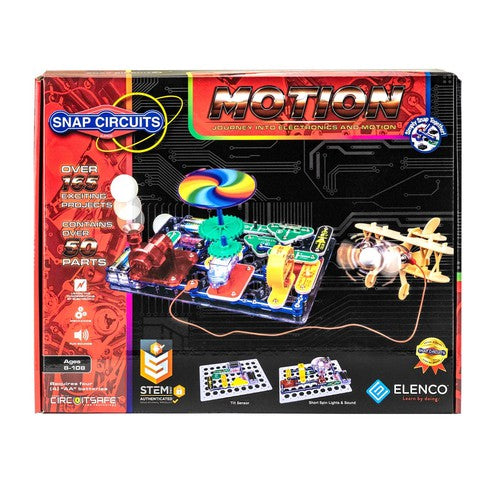 Elenco Snap Circuits® Motion - أكثر من 165 مشروعًا تركز جميعها على الحركة والفيزياء | لعبة SCM-165 التعليمية للأطفال من سن 8 سنوات فما فوق