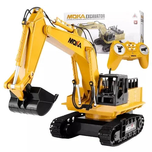 Excavator 11-channel rubber double-track drive climbing 2.4G remote control | Technology / Engineering Set for Kids Age 3+