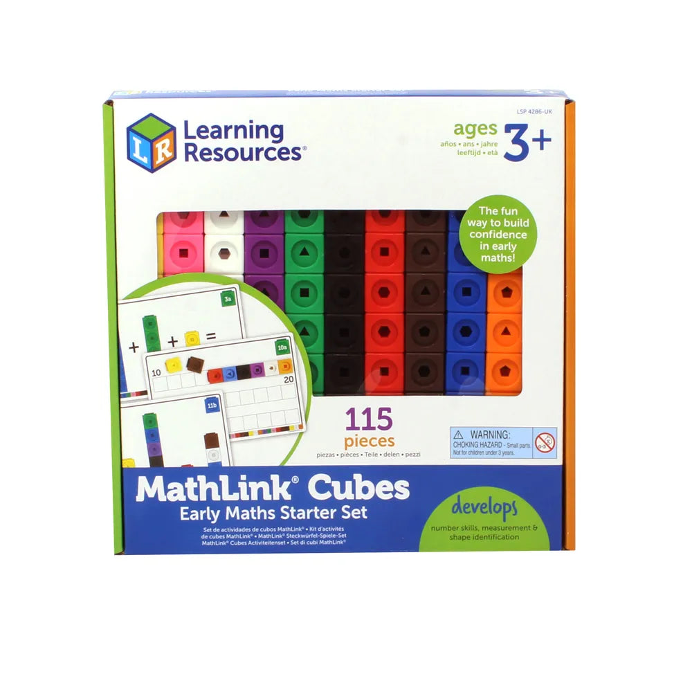 Learning Resources Mathlink® Cubes Activity Set- LSP4286-UK | 115 pcs Math Educational Kit for kids Age 3+