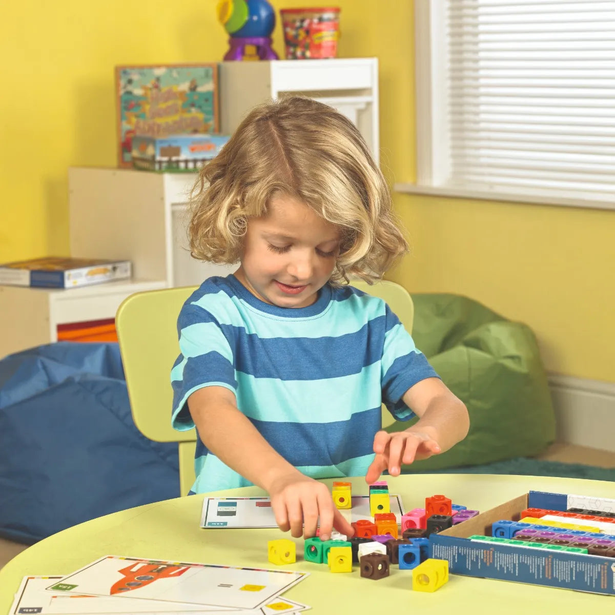 Learning Resources Mathlink® Cubes Activity Set- LSP4286-UK | 115 pcs Math Educational Kit for kids Age 3+