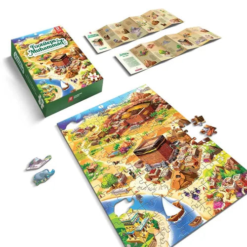 Footsteps of Muhammad (S) | 129 pcs Educational Floor Puzzle By Learning Roots UK for Kids Age 6+
