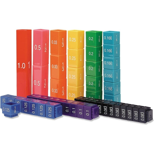 Fraction Tower® Equivalency Cubes | 51-Piece Math Set by Learning Resources | Age 6+