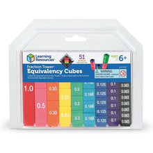 Load image into Gallery viewer, Fraction Tower® Equivalency Cubes | 51-Piece Math Set by Learning Resources | Age 6+
