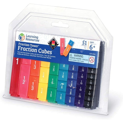 Fraction Tower® Fraction Cubes | 51-Piece Math Set by Learning Resources | Age 6+