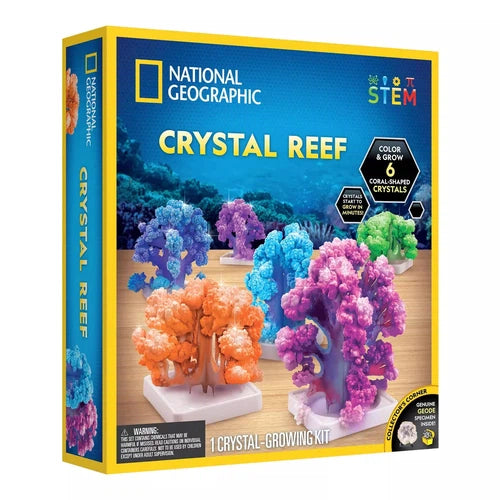 National Geographic Crystal Reef | Grow 6 awesome coral shapes | Science Educational Craft Kit with Art Supplies for Kids Age 8+