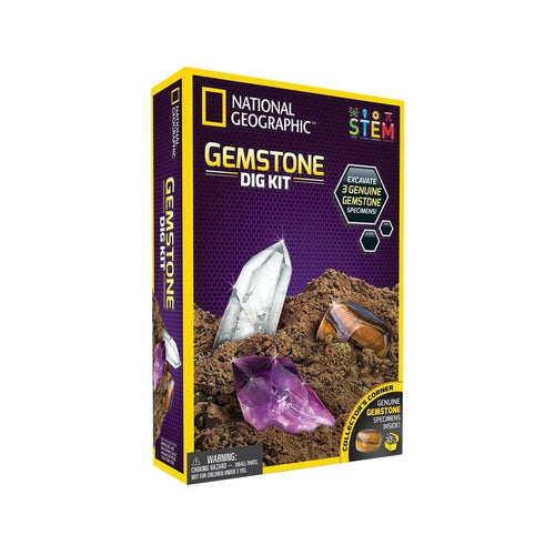 Gemstone Dig KIT | Science Set by National Geographic - new edition | Age 8+