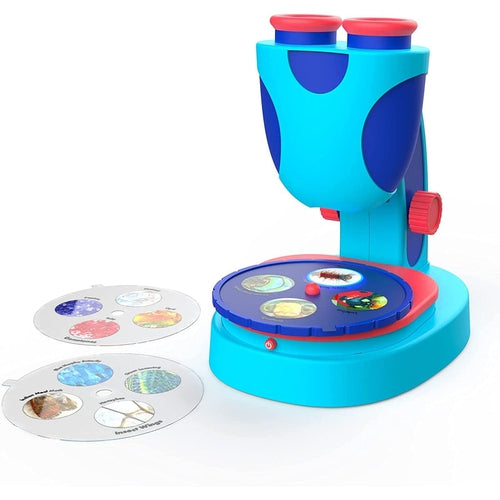 GeoSafari Kidscope | پرفیکٹ کڈ مائیکروسکوپ - 2 اضافی بڑے آئی پیس کا استعمال کرتے ہوئے 3x بڑا عمر 5+
