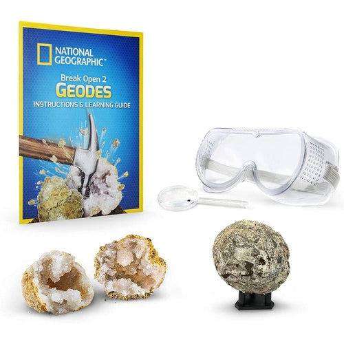 Geodes, Break Open 2 geodes | Science set by National Geographic | Age 6+