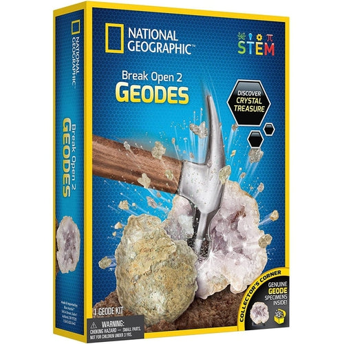 Geodes, Break Open 2 geodes | Science set by National Geographic | Age 6+