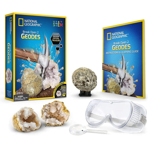 Geodes, Break Open 2 geodes | Science set by National Geographic | Age 6+