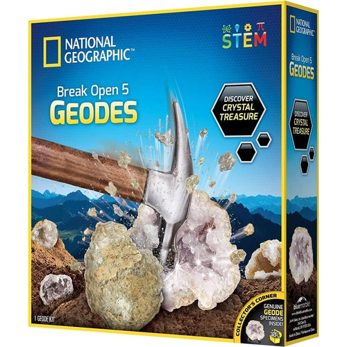 Geodes, Break Open 5 geodes | Science set by National Geographic | Age 6+