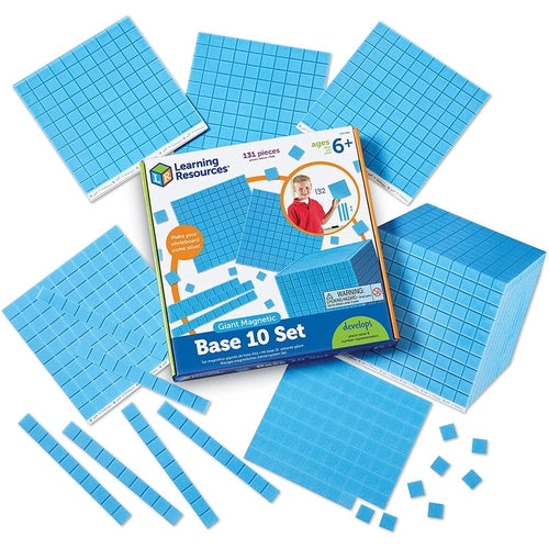 Giant Magnetic Base Ten | 131-Piece Math Set by Learning Resources US | Age 6+