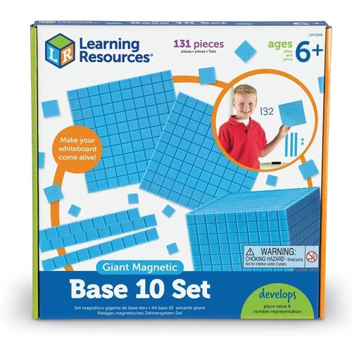 Giant Magnetic Base Ten | 131-Piece Math Set by Learning Resources US | Age 6+
